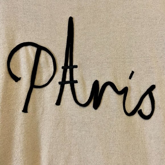 LOFT Paris Embroidered Beige Sweater - Picture 4 of 8